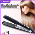 Ubeator -4.3CM Panel LCD Screen Display Hair Straightener Flat Iron Hair Curler Wave Straightening Iron Salon Tool-619-Black. 