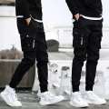 men's cargo pants  students loose overalls casual multi-pocket Korean jogger pants  Ankle-Length Pants fashion Elastic waistline. 