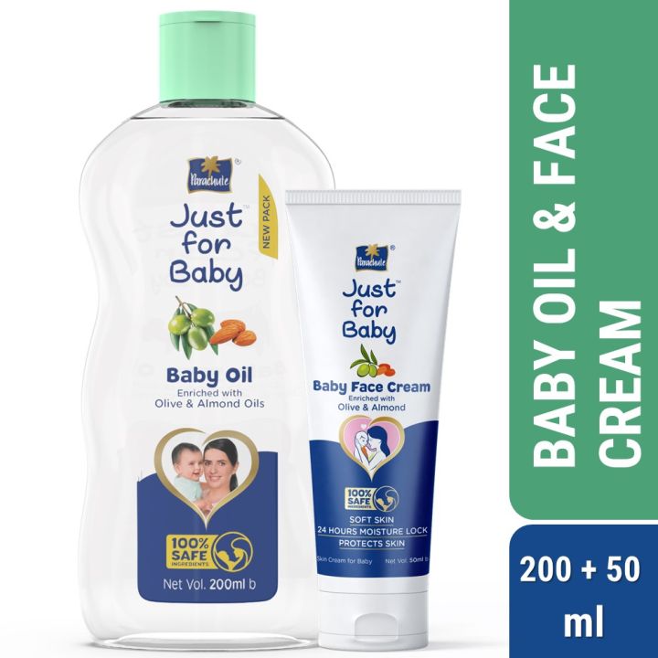 Parachute Just for Baby - Baby Oil 200ml & Baby Face Cream 50g