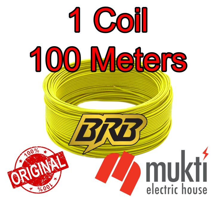 BRB%20Yellow%20Cable%201X1.5RM%207-W%20BYA%20FR%20Skin%20Coated%20Single%20Core%20PVC%20Insulated%20Non-Sheathed%20Wire%20Copper%20Cord%201.5RM%207W%20-%20Image%202