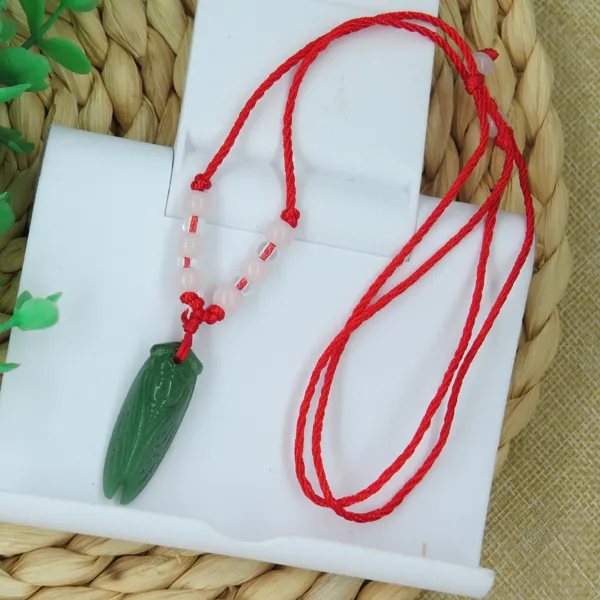 Organic%20Glass%20Popular%20Red%20Rope%20Beaded%20Pendant%20Wholesale%20Price%20All-Match%20Multiple%20Necklace%20Imitation%20Stone%20Mala%20Stall%20Temple%20Exhibition%20Hot%20Selling%20Jewelry%20Accessories%20Birthday%20Wedding%20Engagement%20Bridal%20Party%20Unique%20Gift%20Item%20for%20Ladies/Gents%20Green%20Color%20-%20Image%206