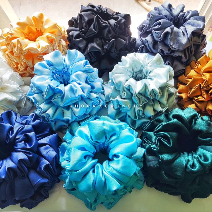 Pcs/set Mix Size(XL+L+M) Satin Silk Scrunchies Hair Accessories