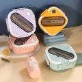 【NEW】 Ins Portable Divided Lunch Box Female Students Office Lunch Simple Cute Bento Box Can Be Microwave Heated. 
