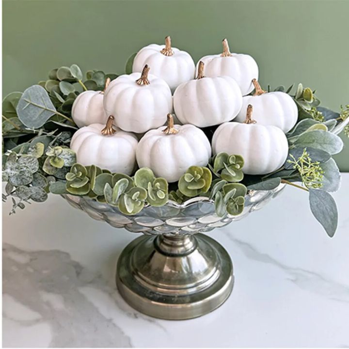 1/3/6Pcs Small Artificial Pumpkins Decor Foam Pumpkin Harvest Pumpkin For Autumn Fall Wedding Thanksgiving Halloween Table Decor
