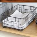 2Pcs Wire Storage Baskets with Handles, Metal Organizer Basket Bins for Home, Office, Nursery, Laundry Shelves Organizer.