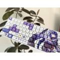 Genshin Impact Furina Wriothesley Mechanical Keyboard with Dye-sublimation 100 Keys PBT Plastic Keycaps. 