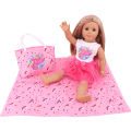Pink Reborn Doll Clothes Shoes Suitcase Accessories Fit 18 Inch Girl American 43Cm Baby Newborn Doll Our Generation Girls Toys. 