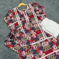 Ready Made Cotton Stitched Fashionable Long Salwar Kameez For Stylish Women / Girls ( 2 Pcs ). 
