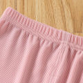 GC Toddlers Leggings Kids Girls Cropped Pants Solid Color Elastic Waist Belt Summer Outerwear Bottoms Pants. 