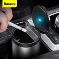 Baseus Portable Car Ashtray Flame Retardant LED Light Smoke Ashes Holder. 