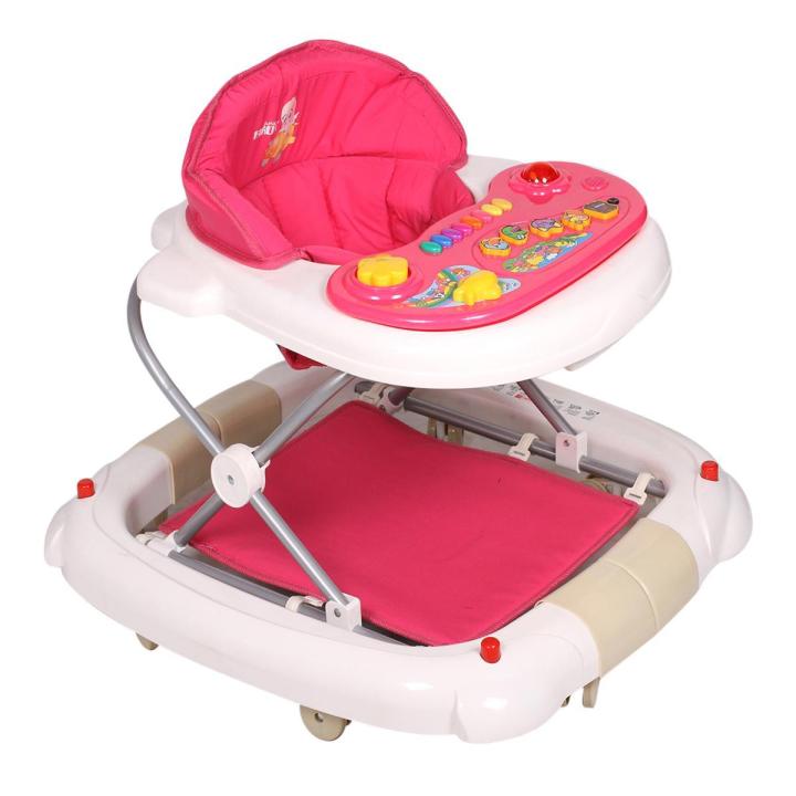 2 in 1 Baby Walker cum Rocker- Pink