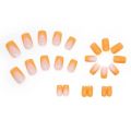 24pcs/Box Detachable Square Head False Nails Wearable French Nails Full Cover Nail Tips Press On Nails.