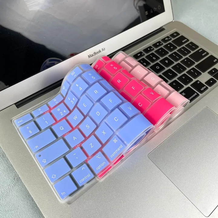 EU%20Silicone%20Keyboard%20Cover%20Protector%20Skins%20For%20Apple%20MacBook%20Air%2013%20inch%20M1%20A2337%20A2179%20Color%20waterproof%20Dustproof%20Keyboard%20Skin%20-%20Image%203