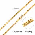Vnox 3-6MM Tone Snake Cocoon Curb Link Flat Box Wheat Chains Stainless Steel Men Necklace Choker Jewelry 24 inch.