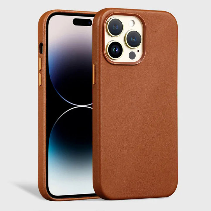 Luxury MagSafe Leather Case for Apple iPhone 15 14 Pro Max 13 12
