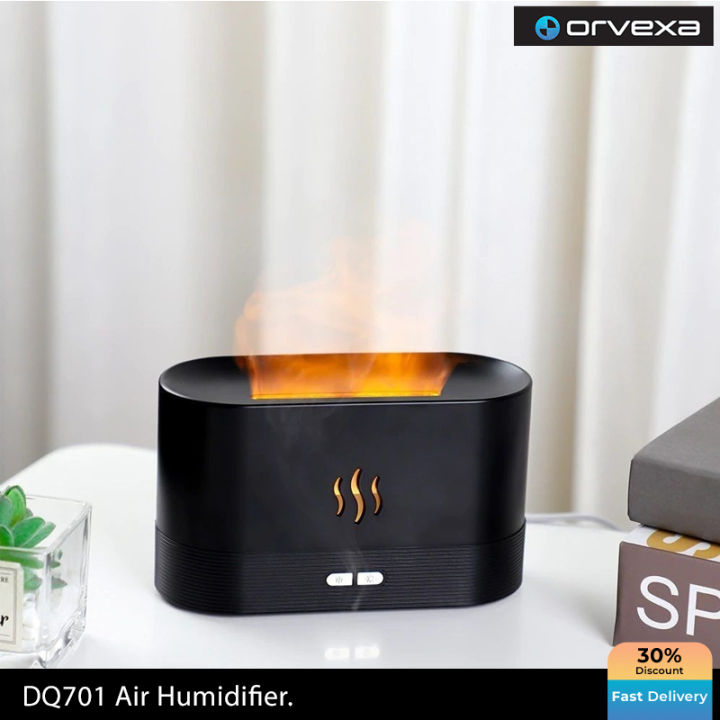 DQ701 Flame Effect Air Humidifier. Oil Fragrance Aromatherapy Diffuser with Night Light