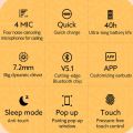 QCY T13 Bluetooth Headphone V5.1 Wireless TWS Earphone Touch Control Earbuds 4 Microphones ENC HD Call Headset Customizing APP. 