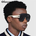 46503 Oversized One Lens Square Goggle Sunglasses Men Women Fashion Shades UV400 Vintage Glasses. 