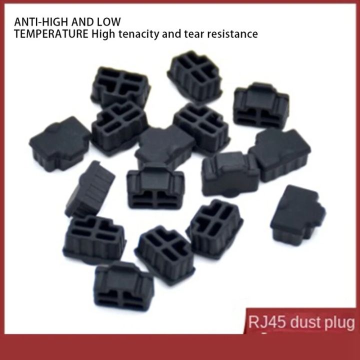 30 PCS Rj45 Silicone Dust Cover Dust Cap Router Switch Network Cable Interface Computer Network Cable Dust Cap