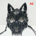 Skull Mask Party Long Teeth Demon Skeleton Half Face Mask Wolf Dragon Tiger Houjuu Nue Mask Cosplay Halloween Costume Props. 