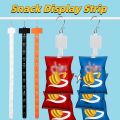 12 Holes Snacks Storage Display Hanger Necklace Hairband Clip Hook With S-shaped Hook Multifunction Supermarket Hanging Strips Foldable Store Food Hook. 