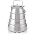 Mandira Stainless Steel Lunch Box Food Carrier indian 4-Lier. 
