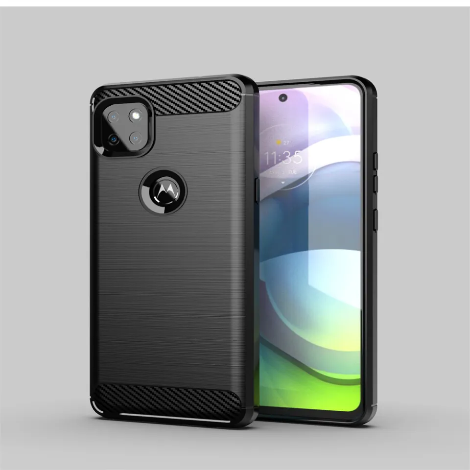 Cell Phones Motorola 5g Ace Case Leweisi Carbon Fiber Bumper Phone