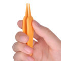 Infant Nose Cleaning Tweezer with Cover – Baby Ear Nose Navel Cleaner Clip | Safe Plastic Round-Head Forceps | Baby Earwax & Nose Dirt Remover. 