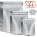 50 Pack Mylar Bags For Food Storage With Oxygen Absorbers Mylar Storage Bags Resealable Bags For Grains Legumes.