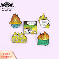 Brooch Pin Cartoon Flame Badge Cute White Elephant Cup Brooch Clothes Decor.