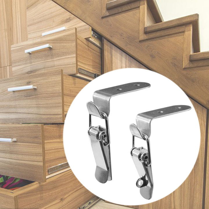 1/4%20Pcs%2090%20Degrees%20Buckle%20Hook%20Lock%20for%20Wooden%20Box%20Stainless%20Steel%20Spring%20Loaded%20Draw%20Toggle%20Latch%20Clamp%20Clip%20Silver%20Hasp%20Latch%20Catch%20-%20Image%204