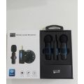 K35 Dual Mic Wireless Microphone For Smartphone DSLR Laptop MacBook.