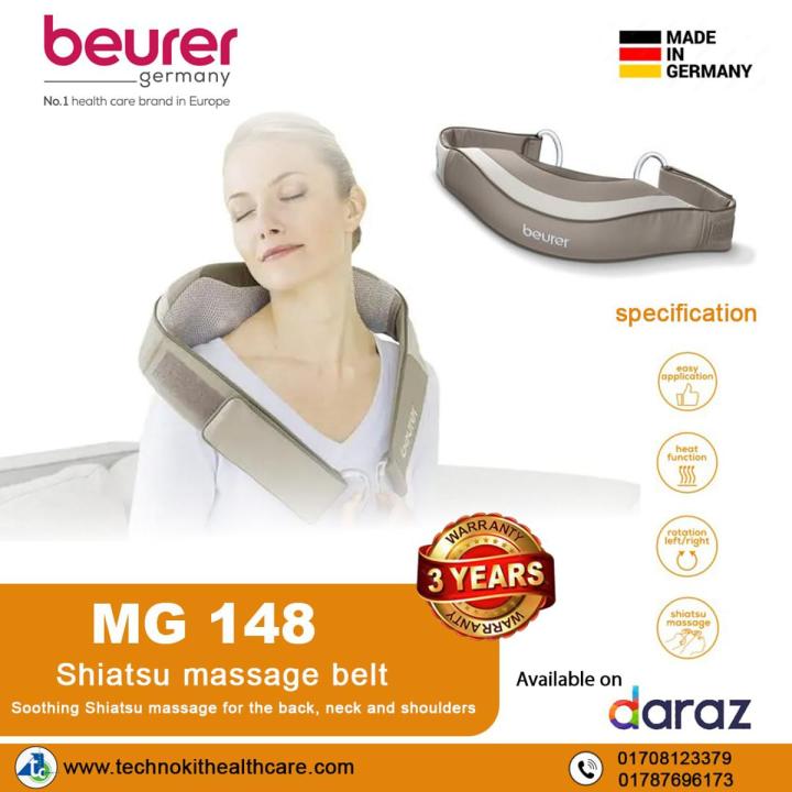 Beurer MG 148 massage belt Soothing Shiatsu massage for back, neck and shoulders.