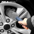 Portable Microfiber Wheel Tire Rim Brush Set Car Wheel Wash Cleaning for Car Wash with Plastic Handle Auto Washing Cleaner Tools. 