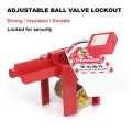 5X Ball Valve Locking, Adjustable Ball Valve Locking Device, Small, for 1/2Inch-2-1/2Inch Outer Pipe Diameter, Red. 