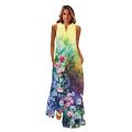 WAYOFLOVE Summer Beach Women's Dress 2021 Elegant Robe Long Dress Party Sleeveless Dresses Women Casual Sundress Vintage Dresses.
