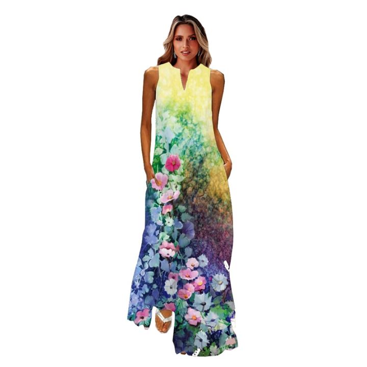 WAYOFLOVE%20Summer%20Beach%20Women's%20Dress%202021%20Elegant%20Robe%20Long%20Dress%20Party%20Sleeveless%20Dresses%20Women%20Casual%20Sundress%20Vintage%20Dresses%20-%20Image%204