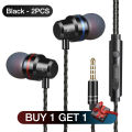 【Youyi】[Buy 1] DAMILE G2 3.5mm Wired Headphones Portable Music in-Ear Earphones with Mic for Phone. 