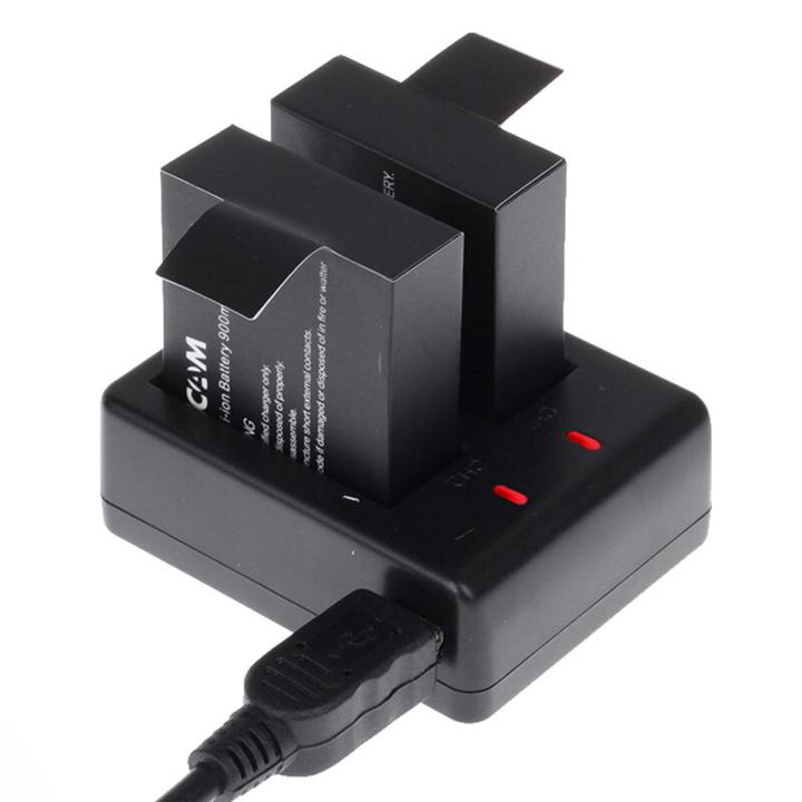 EKEN H9R SJCAM Battery + Dual Battery Charger PG1050 1050mAh SJ4000 SJ5000x Action Camera