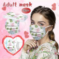 3-layer Masks 10-50pcs Adult Disposable Masks Floral Printed 3ply Filters Non-woven Mouth Personal Mask Halloween Cosplay. 