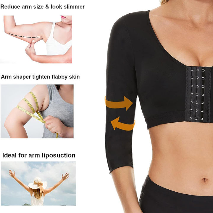 Womens%20Arm%20Shaper%20Post%20Surgery%20Arm%20Lipo%20Compression%20Sleeves%20Hooks%20Front%20Closure%20Shapewear%20Bra%20Posture%20Corrector%20-%20Image%204