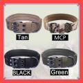 VibeVendor Pet K9 Tactical Dog Collar Adjustable Double Buckle German Shepherd Training Large Medium Dogs Accessories.