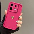 3D Gold Heart Silicone Soft Case For Xiaomi Redmi Note 13 5G Pro 4G Plus Pro+ Stepped Design Matte Back Cover Note13 13pro Funda. 