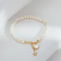 Pearl Bracelet Girl S925 Sterling Hand Jewelry Freshwater Pearl Bracelet For Girlfriend On Valentine's Day. 