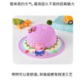 peppa pig Hat Female Korean Version Children's Knitted Sun Breathable Beach Protection Cartoon Straw.