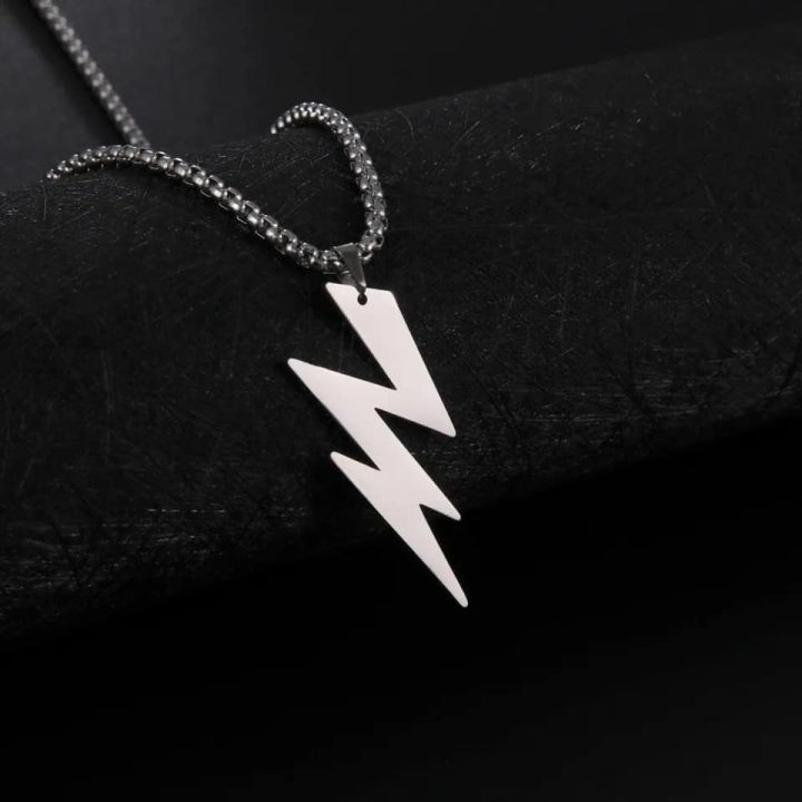 Men%20Lightning%20Bolts%20%20Pendants%20Silver%20Color%20Stainless%20Steel%20Link%20Chain%20Fashion%20Jewelry%20Chain%20For%20Men/Gift%20for%20Men/Boys%20-%20Image%204