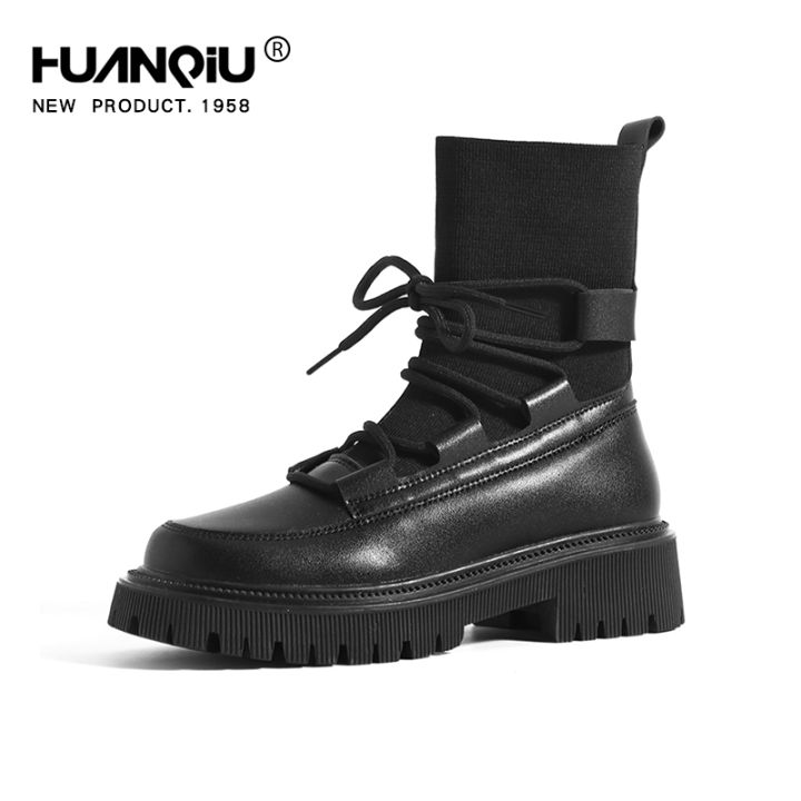 %E3%80%90Xiaojing%20Exclusive%E3%80%91Trendy%20Martin%20Boots%20Women2023Autumn%20New%20British%20Style%20Boots%20Thick%20Bottom%20Height%20Increasing%20Insole%20Single%20Boots%20-%20Image%204