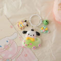 Cute Cartoon Character Sanrio Hello Kitty Cute Animal Bumper Car Resin Keychain Sweet Girl Ornament Pendant Bag Gift. 