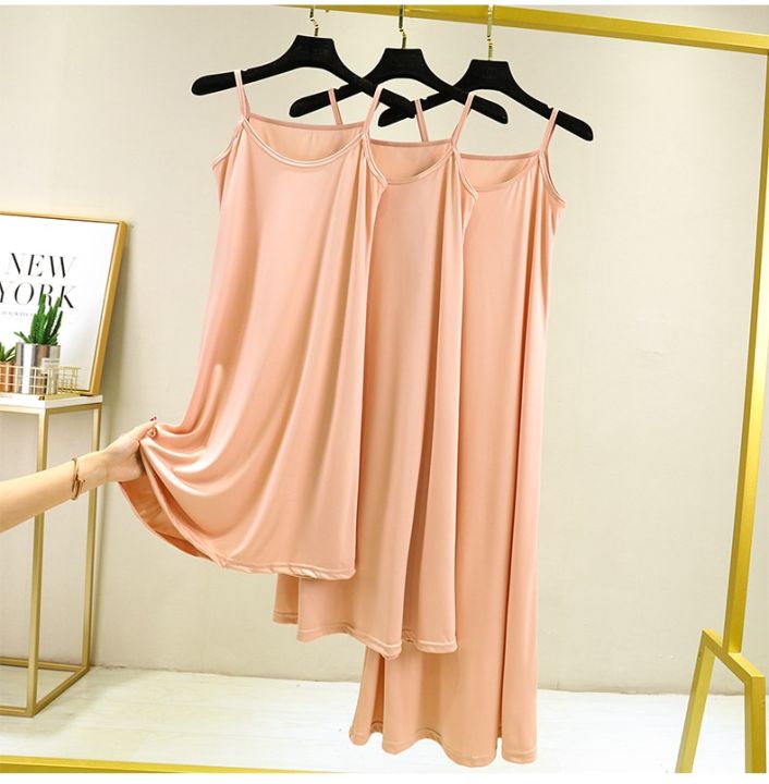 2022%20Spring%20Summer%20Women's%20Inner%20Modal%20Camisole%20Bottom%20Dress%20Slim%20Petticoat%20Wild%20Bottoming%20Female%20Thin%20-%20Image%204