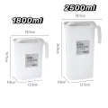 1.8/2.5L Plastic Large Cold Water Pitcher Drink Beverage Dispenser Juice Kettle Handle Storage Tank Jug.